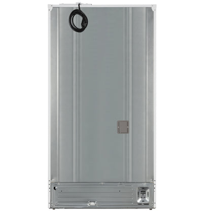 Refrigerador Forno Rivello de 36 pulgadas con puerta francesa en blanco con latón antiguo, dispensador de agua interno, hielo filtrado, estantes ajustables, certificación Energy Star