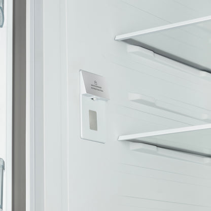 Refrigerador Forno Rivello de 36 pulgadas con puerta francesa en blanco con latón antiguo, dispensador de agua interno, hielo filtrado, estantes ajustables, certificación Energy Star
