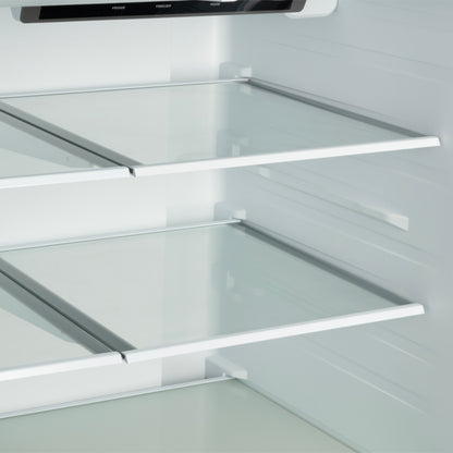 Refrigerador Forno Rivello de 36 pulgadas con puerta francesa en blanco con latón antiguo, dispensador de agua interno, hielo filtrado, estantes ajustables, certificación Energy Star