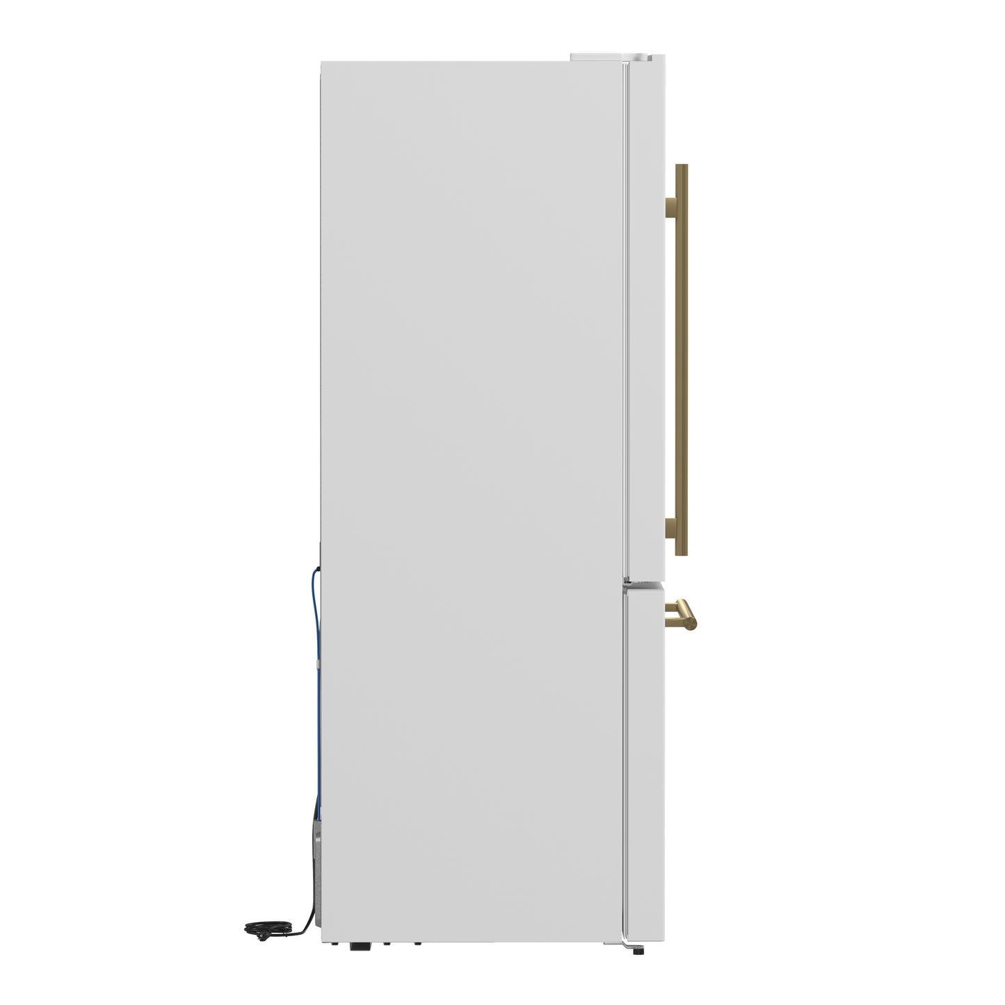 Forno Milano Espresso 31-Inch White Bottom Freezer Refrigerator, 17.2 Cu. Ft., Energy-Efficient, No Frost, Built-In Ice Maker - Forno Appliances