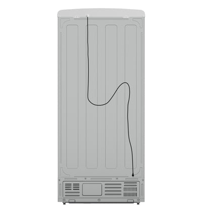 Forno Luigi 33-Inch French Door Refrigerator, 18 cu.ft, White Finish, Antique Brass Handles, ENERGY STAR Certified - Forno Appliances