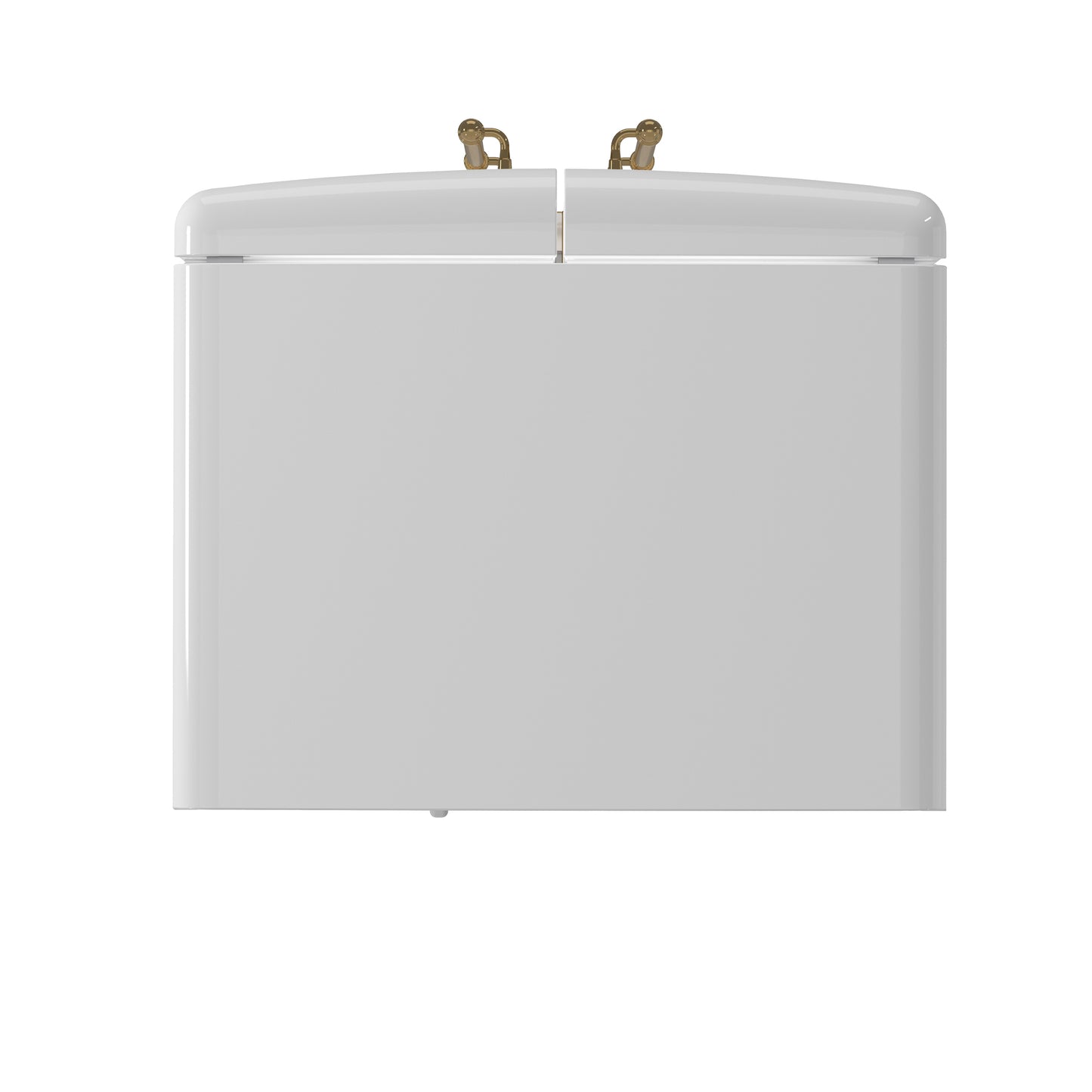 Forno Luigi 33-Inch French Door Refrigerator, 18 cu.ft, White Finish, Antique Brass Handles, ENERGY STAR Certified - Forno Appliances
