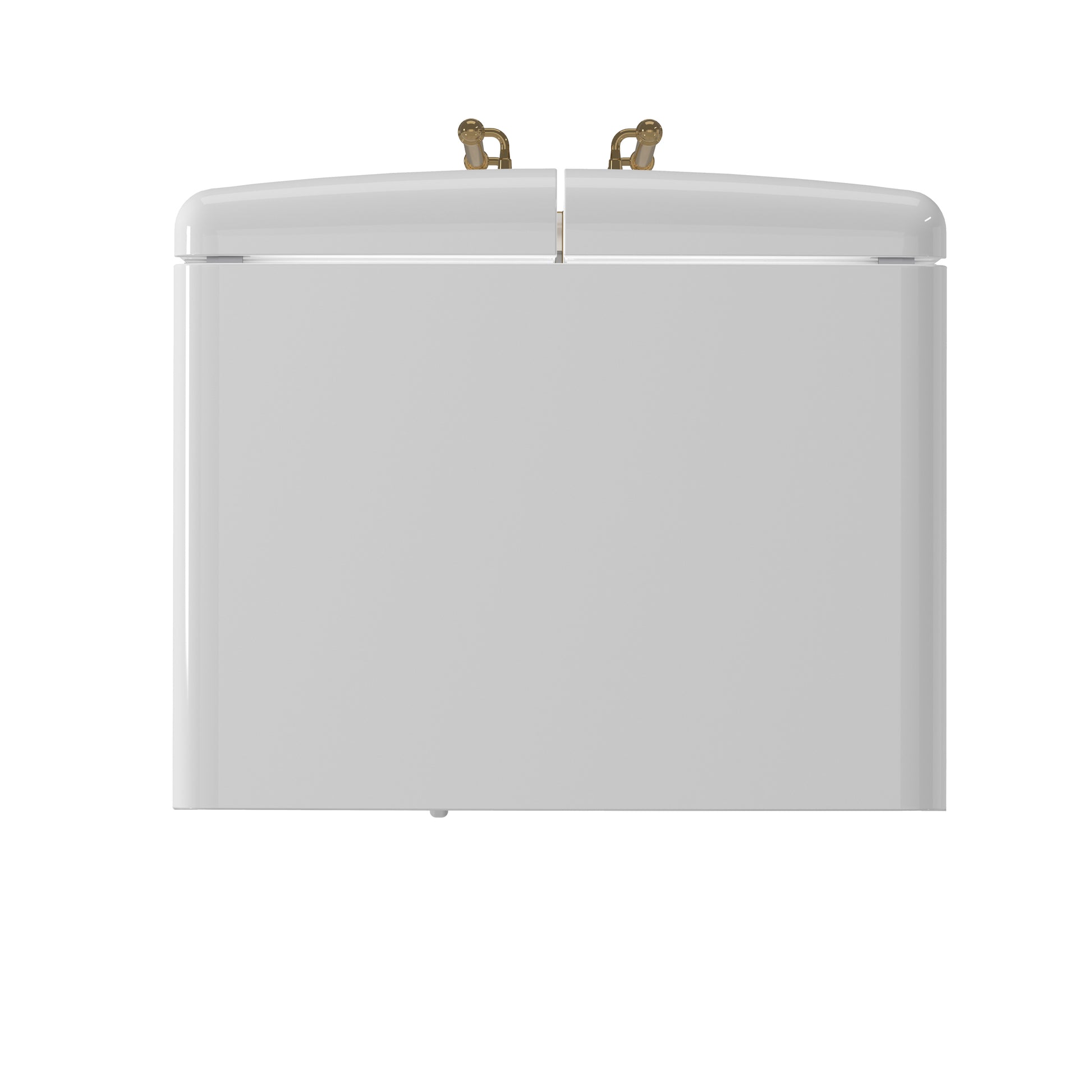 Forno Luigi 33-Inch French Door Refrigerator, 18 cu.ft, White Finish, Antique Brass Handles, ENERGY STAR Certified - Forno Appliances