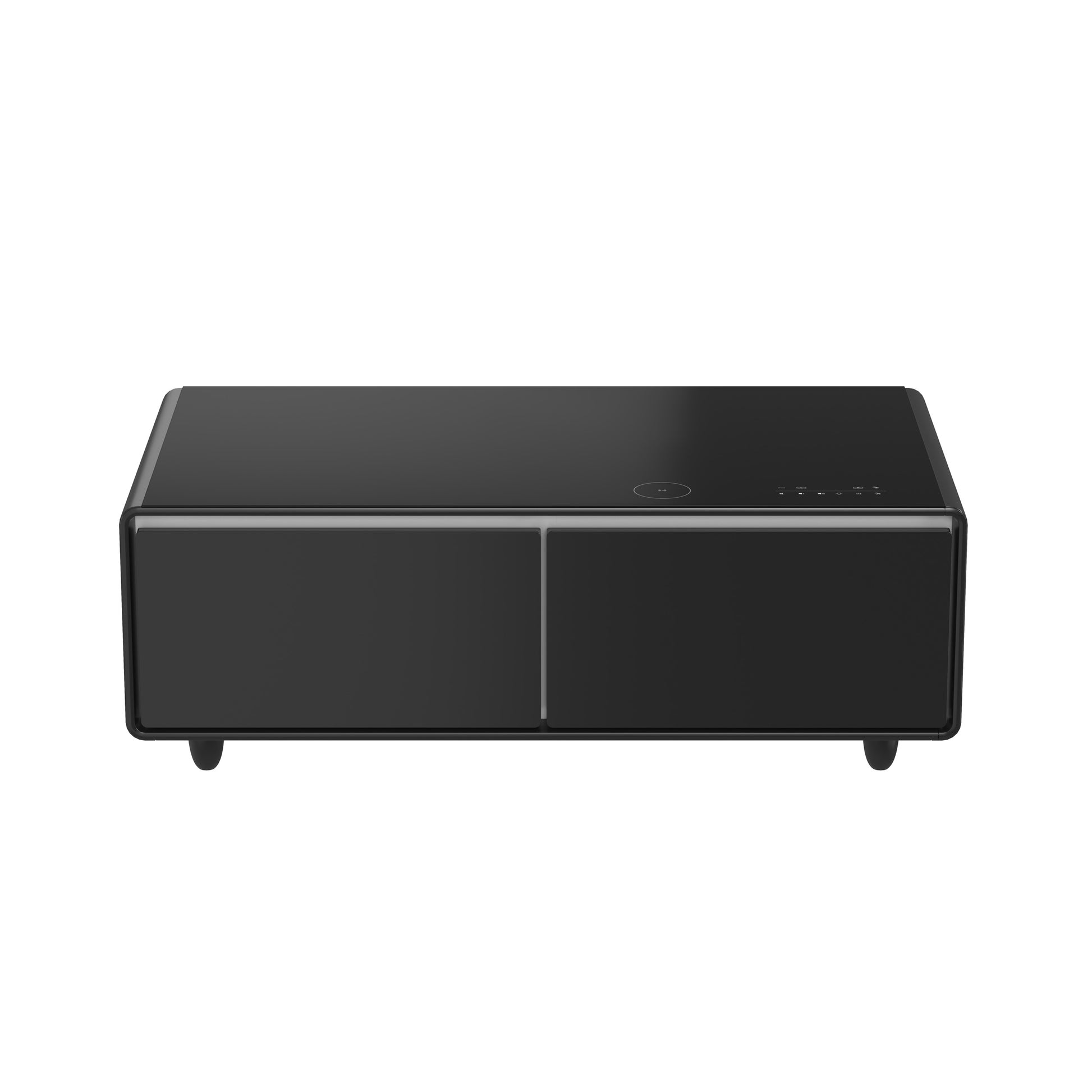 Forno Evoluto Tavolo 51-Inch Black Smart Coffee Table – Dual Refrigerator Drawers, Bluetooth 5.0 Audio, Wireless Charging & RGB Ambient Light - Forno Appliances