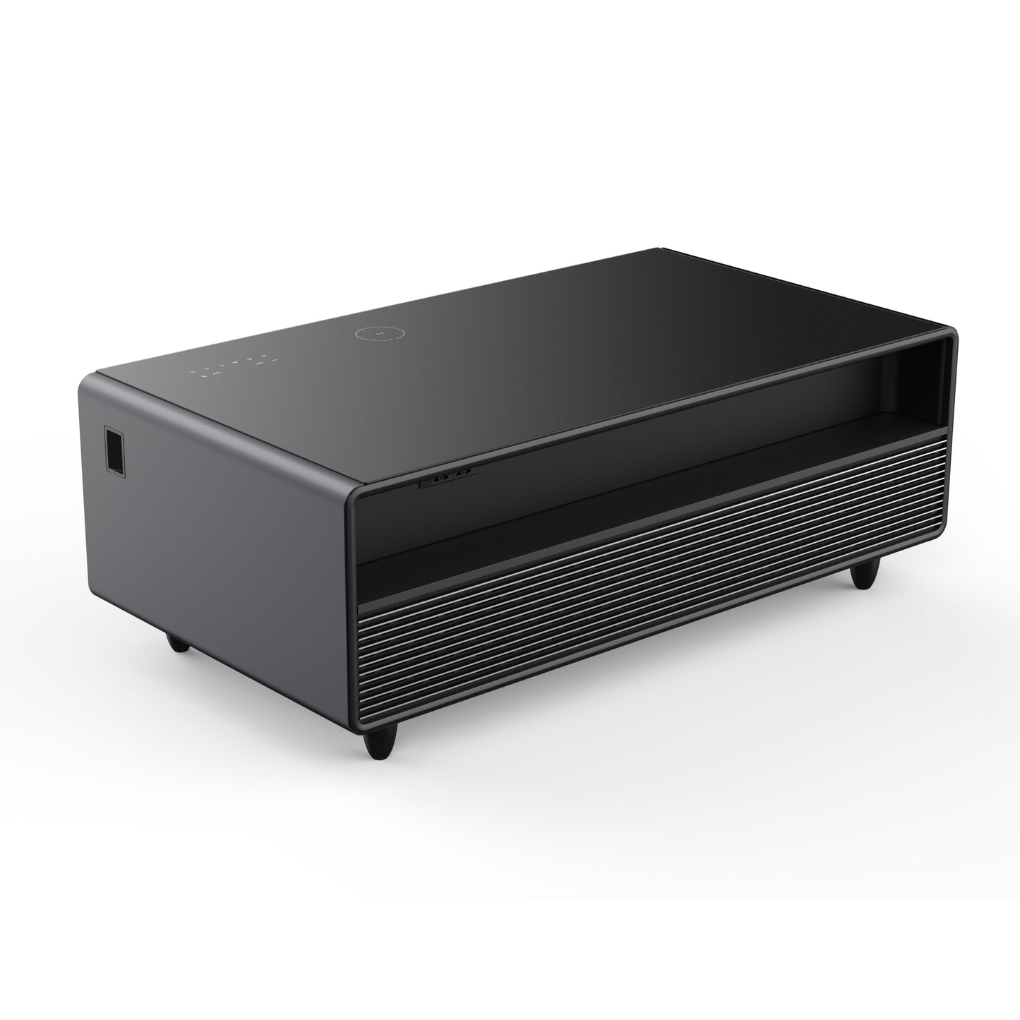 Forno Evoluto Tavolo 51-Inch Black Smart Coffee Table – Dual Refrigerator Drawers, Bluetooth 5.0 Audio, Wireless Charging & RGB Ambient Light - Forno Appliances