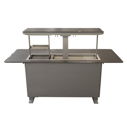 Elevato Smart Bar Table, Sandstone Black, 5.3 cu.ft fridge and freezer with Bluetooth control