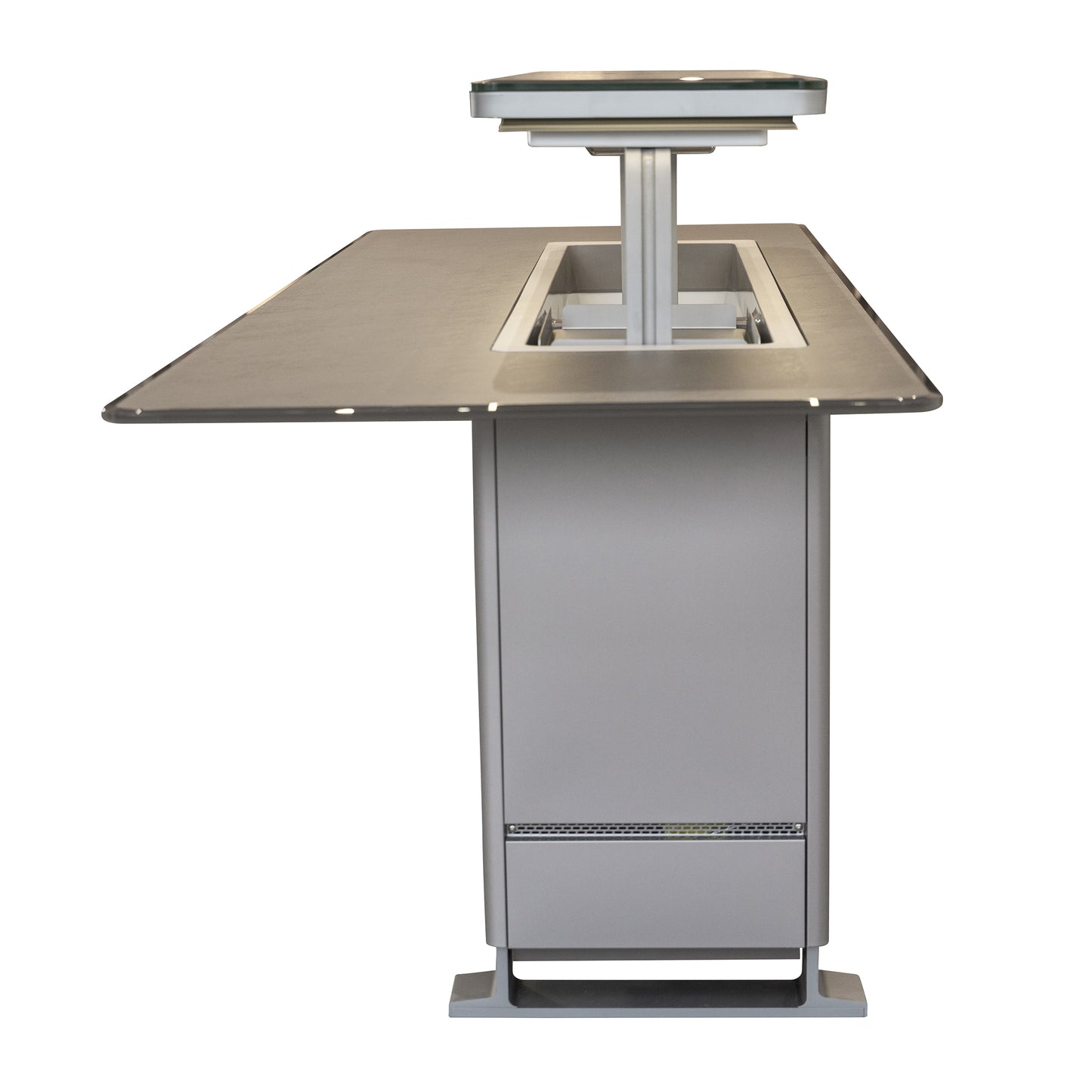 Elevato Smart Bar Table, Sandstone Black, 5.3 cu.ft fridge and freezer with Bluetooth control