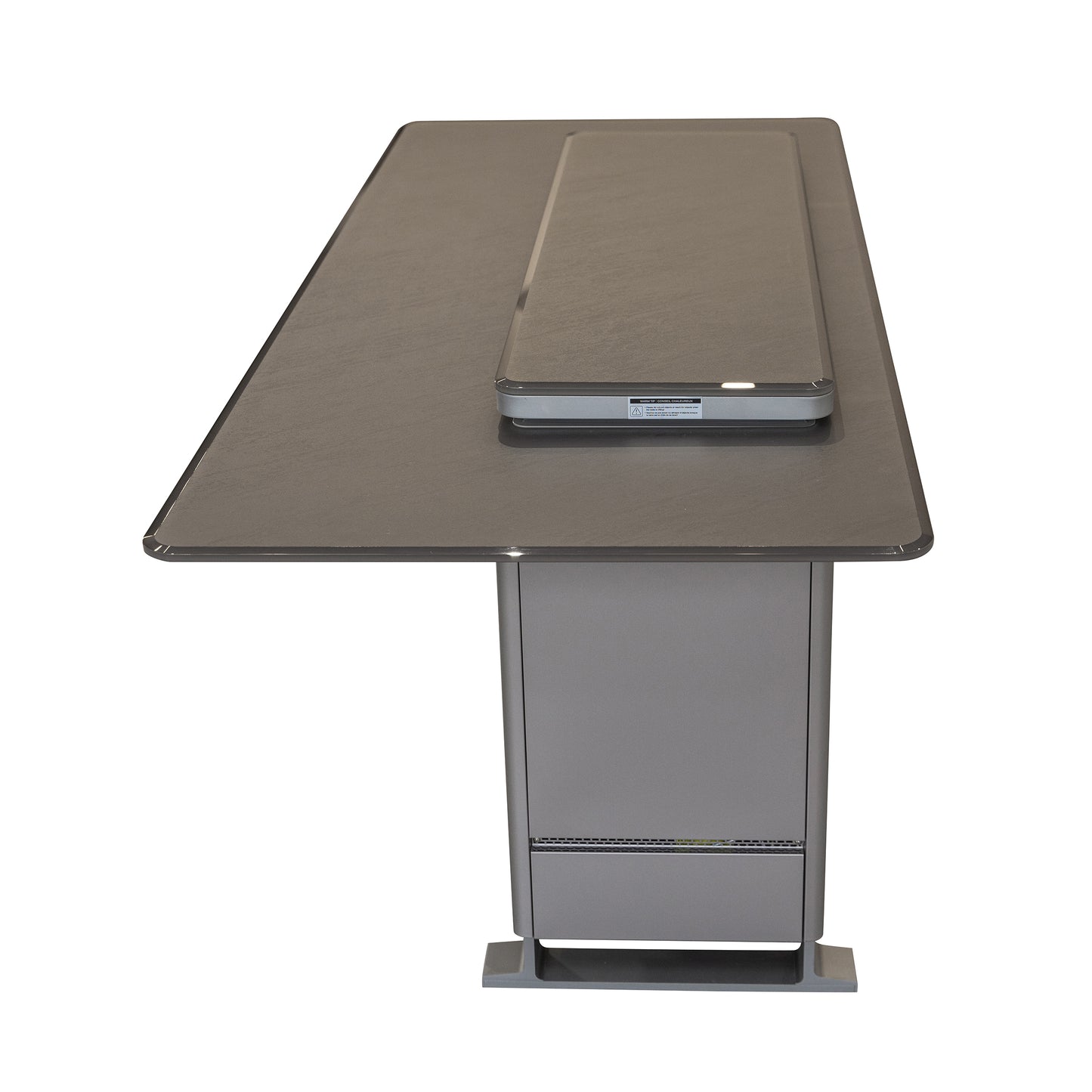 Elevato Smart Bar Table, Sandstone Black, 5.3 cu.ft fridge and freezer with Bluetooth control