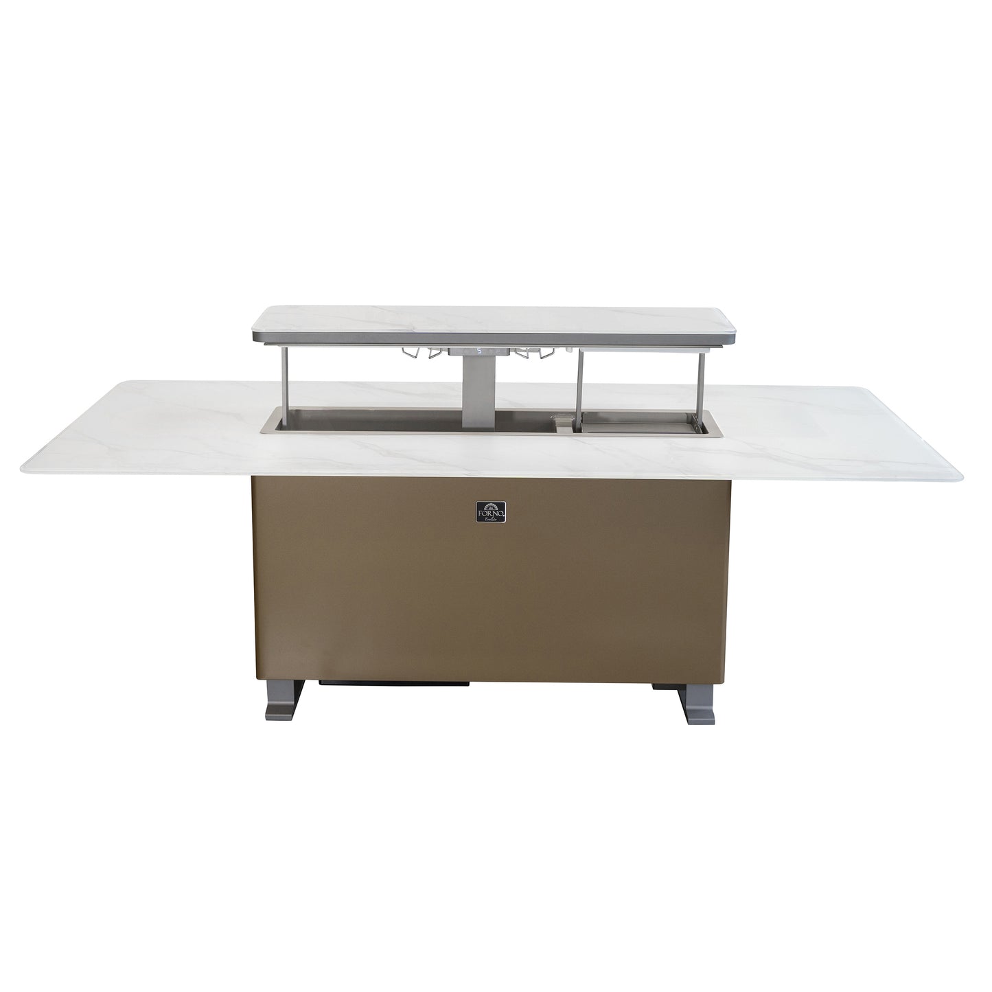 Table à manger intelligente Cinetico blanche, réfrigérateur et congélateur de 5,3 pi³ avec contrôle Bluetooth