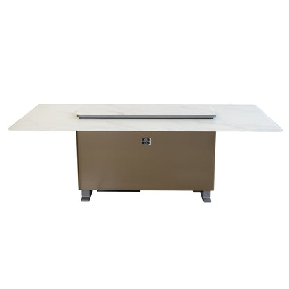 Table à manger intelligente Cinetico blanche, réfrigérateur et congélateur de 5,3 pi³ avec contrôle Bluetooth
