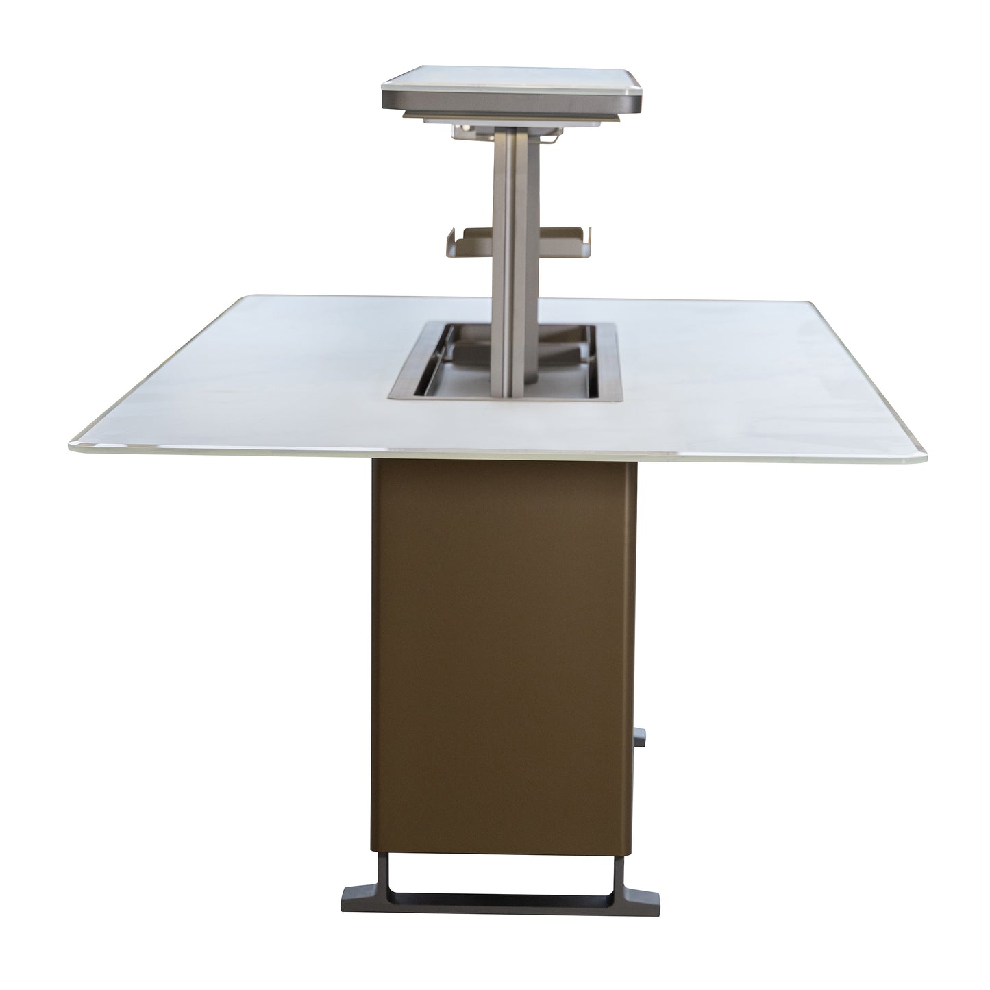Table à manger intelligente Cinetico blanche, réfrigérateur et congélateur de 5,3 pi³ avec contrôle Bluetooth