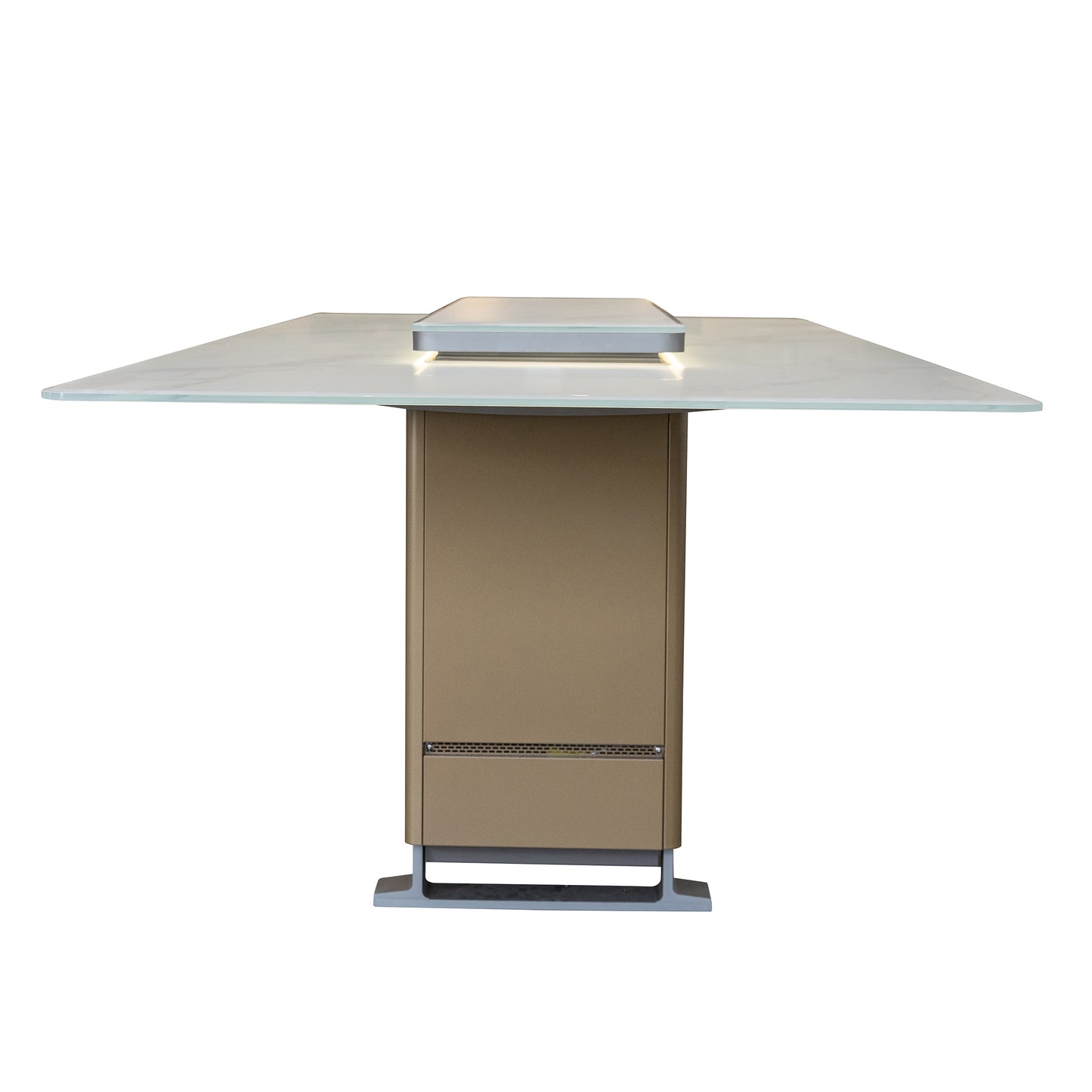 Table à manger intelligente Cinetico blanche, réfrigérateur et congélateur de 5,3 pi³ avec contrôle Bluetooth