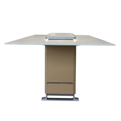 Table à manger intelligente Cinetico blanche, réfrigérateur et congélateur de 5,3 pi³ avec contrôle Bluetooth