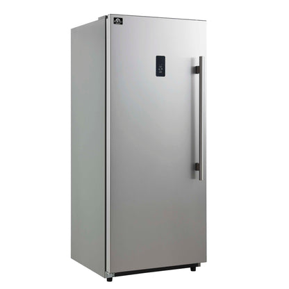 Forno Fortezza 28 Inch Left-Swing Freezer, Stainless Steel with Automatic Ice Maker - Forno Appliances
