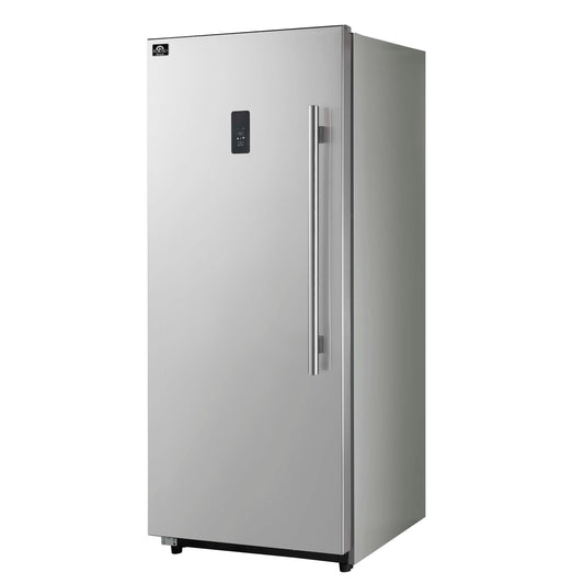 Forno Fortezza 28 Inch Left-Swing Freezer, Stainless Steel with Automatic Ice Maker - Forno Appliances