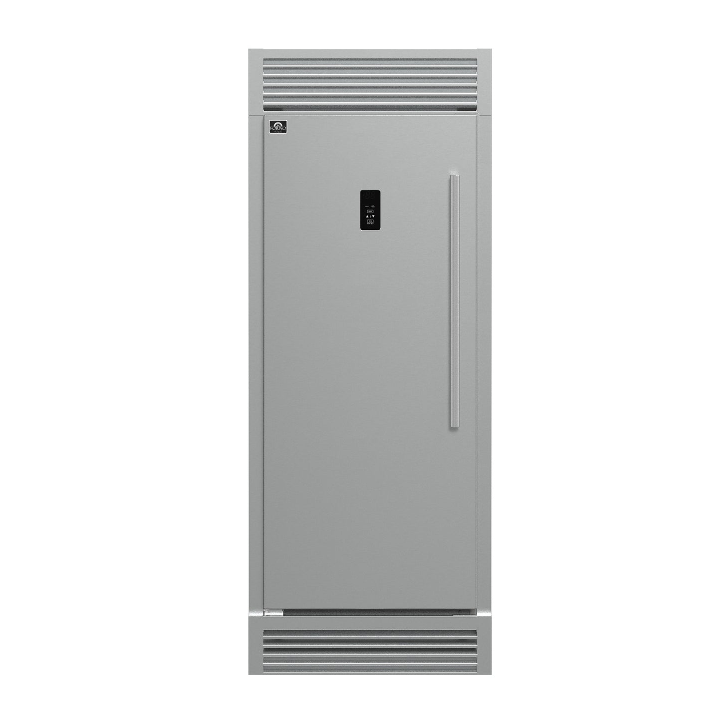 Forno Fortezza 32 Inch Left-Swing Freezer with Standard Trim Grill, Stainless Steel, with Automatic Ice Maker - Forno Appliances