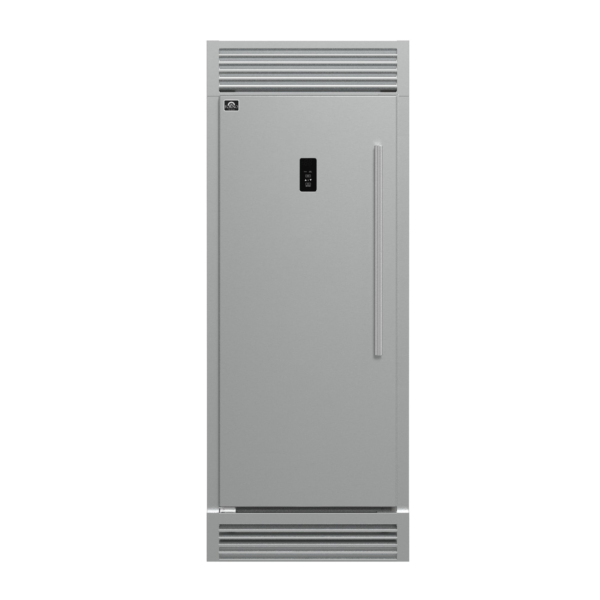 Forno Fortezza 32 Inch Left-Swing Freezer with Standard Trim Grill, Stainless Steel, with Automatic Ice Maker - Forno Appliances