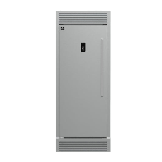 Forno Fortezza 32 Inch Left-Swing Freezer with Standard Trim Grill, Stainless Steel, with Automatic Ice Maker - Forno Appliances