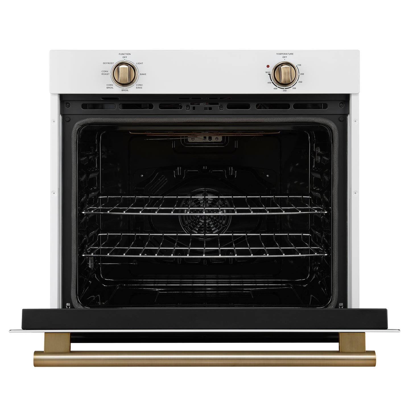 Forno Vomero 30-Inch Wall Oven, White, 5 cu.ft Capacity, 3550 Watts Convection, Mechanical Controls, Manuel Steam Clean