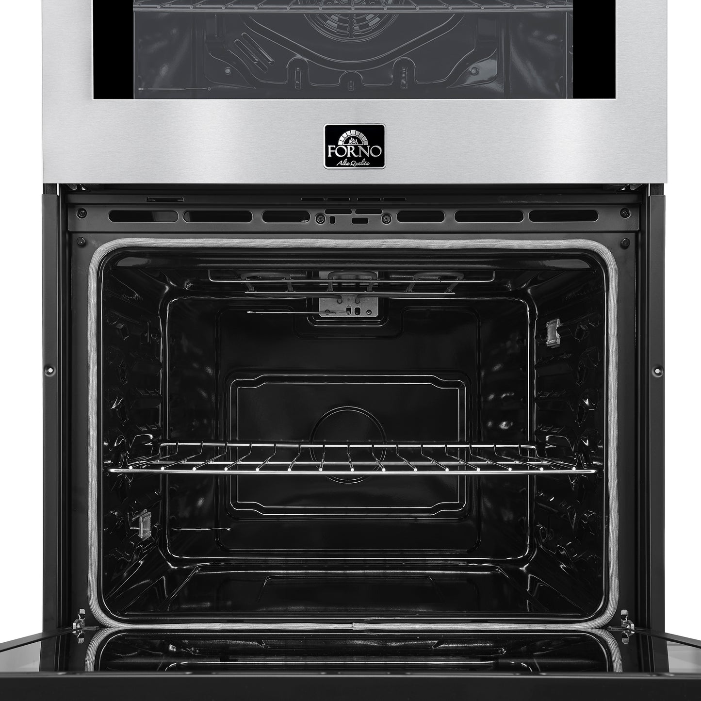 Forno Vomero 30-Inch Double Wall Oven, Stainless Steel, 10 cu.ft Total Capacity, 7100W Convection, Mechanical Controls, Self-Cleaning Function - Forno Appliances