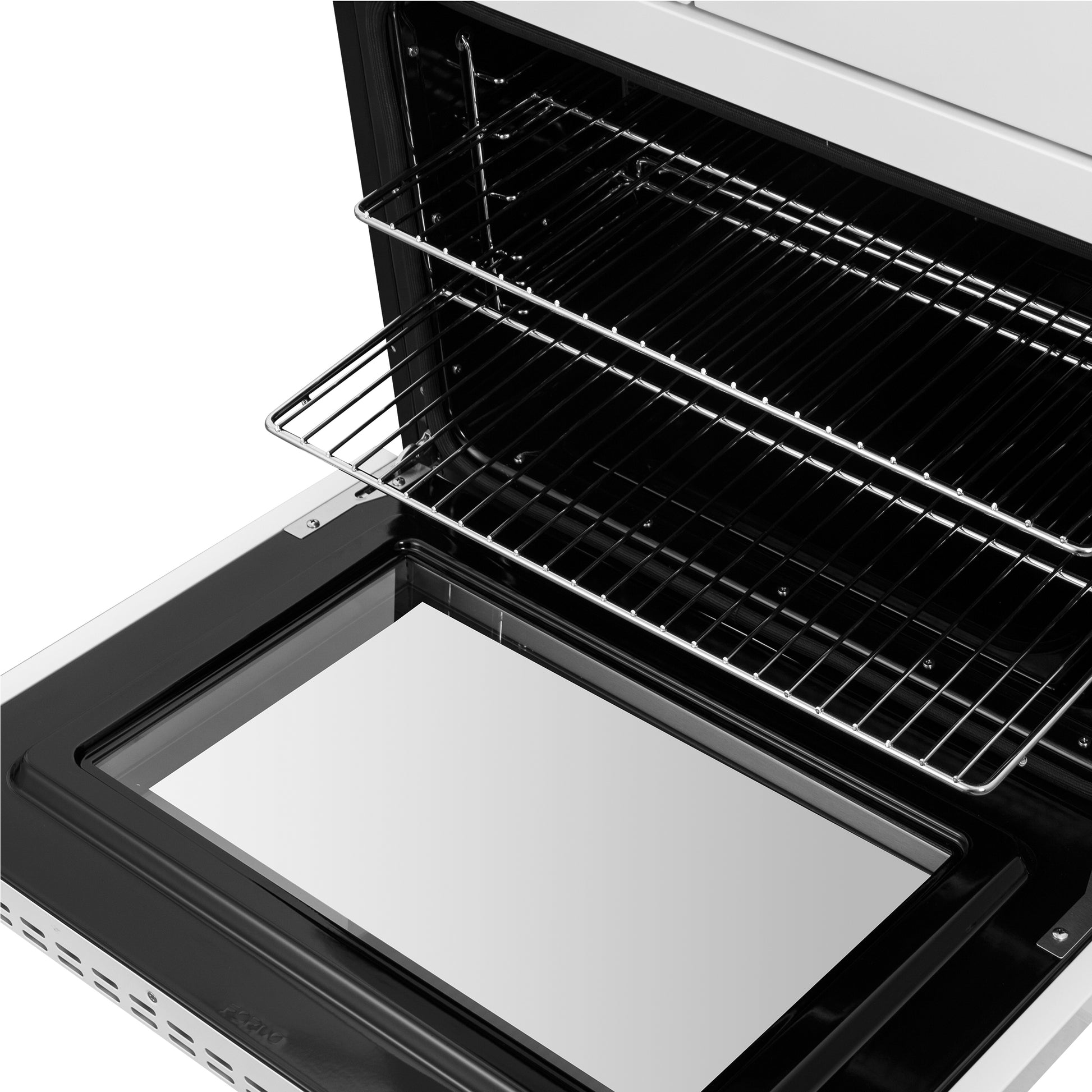 Forno Asti 30-Inch Double Electric Wall Oven with Upper French Doors in White & Antique Brass, 7.36 cu. ft. Dual True Convection, 7,200W, Air Fry, Sous Vide, Self-Clean - Forno Appliances