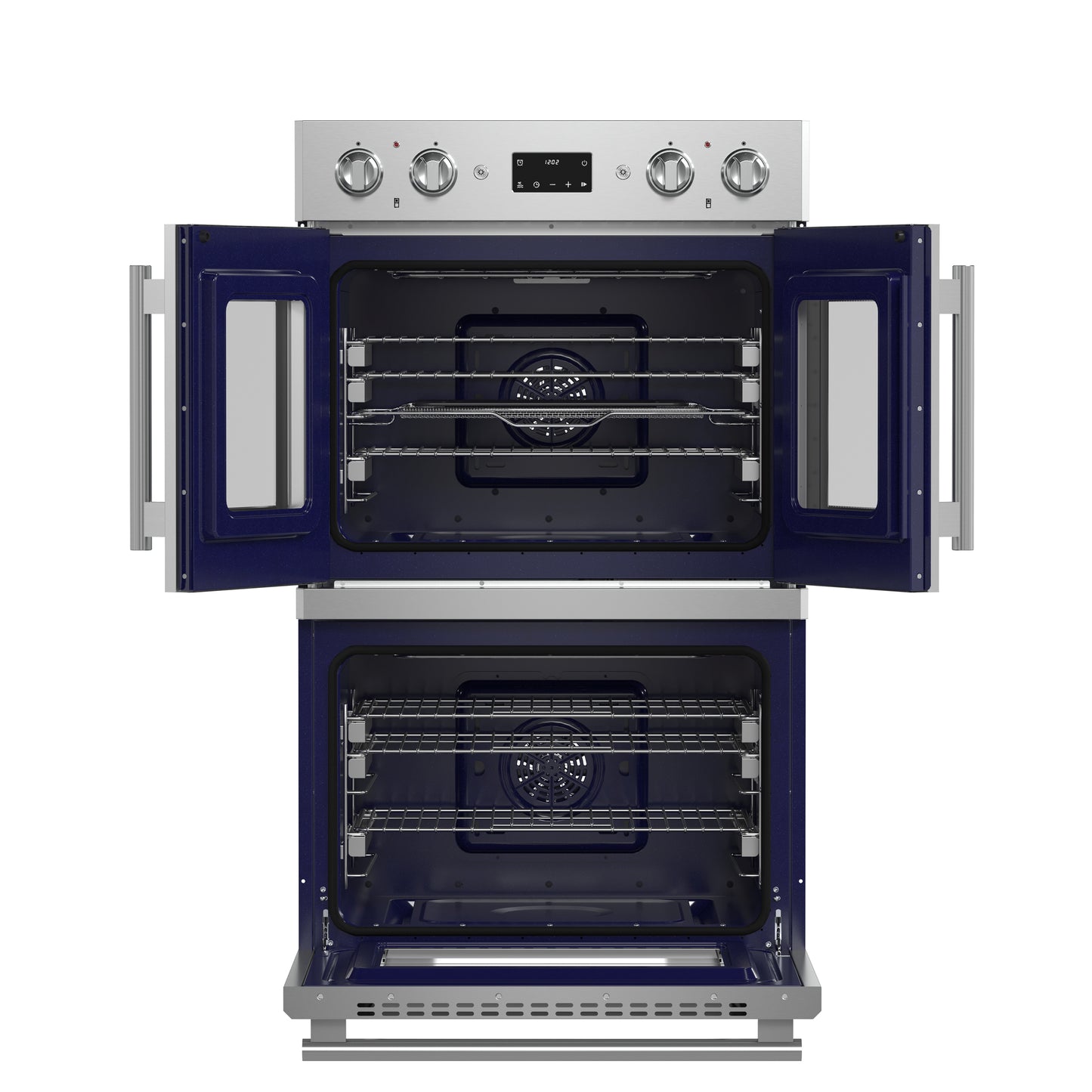 Forno Gallico 30-Inch Electric French Door Double Oven, Stainless Steel, Convection Cooking, Touch Control Panel, Self-Cleaning Function - Forno Appliances