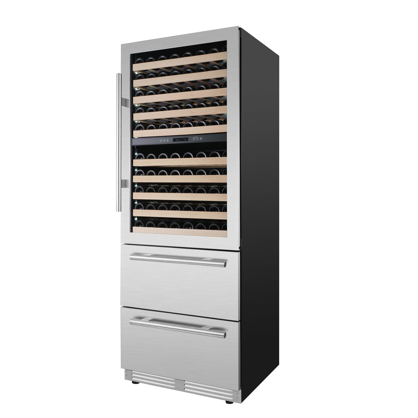 Forno Celano 30-Inch Dual Zone Wine Cooler and Beverage Cooler, 21.3 cu.ft, Stainless Steel - Forno Appliances