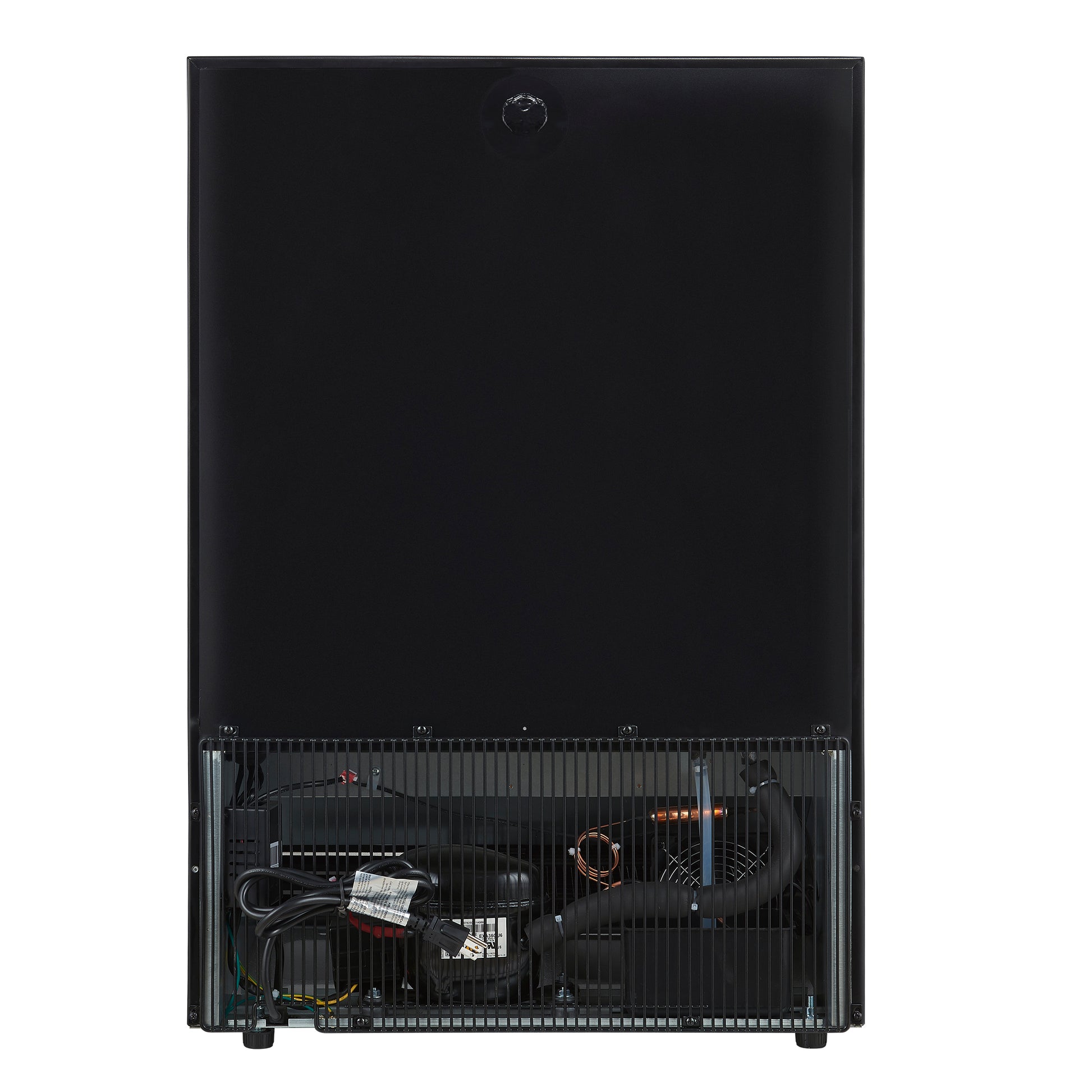 Forno Frescolino 24 Inch Beverage Cooler, Black with Antique Brass Handles, with LED Lighting, Triple Glass Door, 188 Can Capacity, Built-In or Freestanding - Forno Appliances