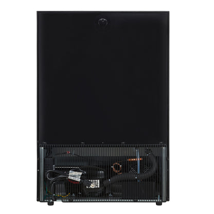 Forno Frescolino 24 Inch Beverage Cooler, Black with Antique Brass Handles, with LED Lighting, Triple Glass Door, 188 Can Capacity, Built-In or Freestanding - Forno Appliances