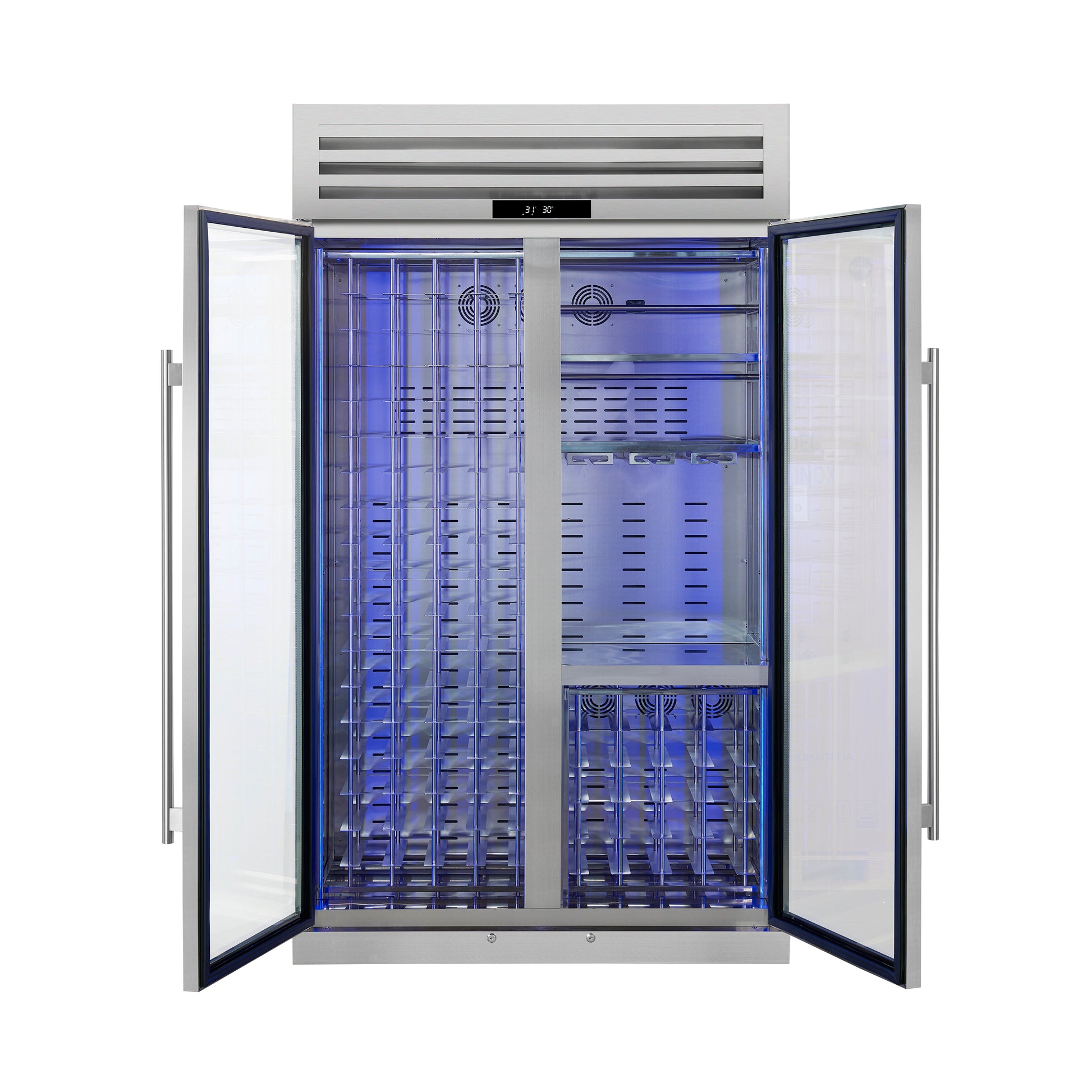 Abruzzo 48" Wine Cooler, Dual Zone, 30 cu.ft., 130 bottles, Display & Service Shelves, Stemware Racks, Rust resistant - Forno Appliances
