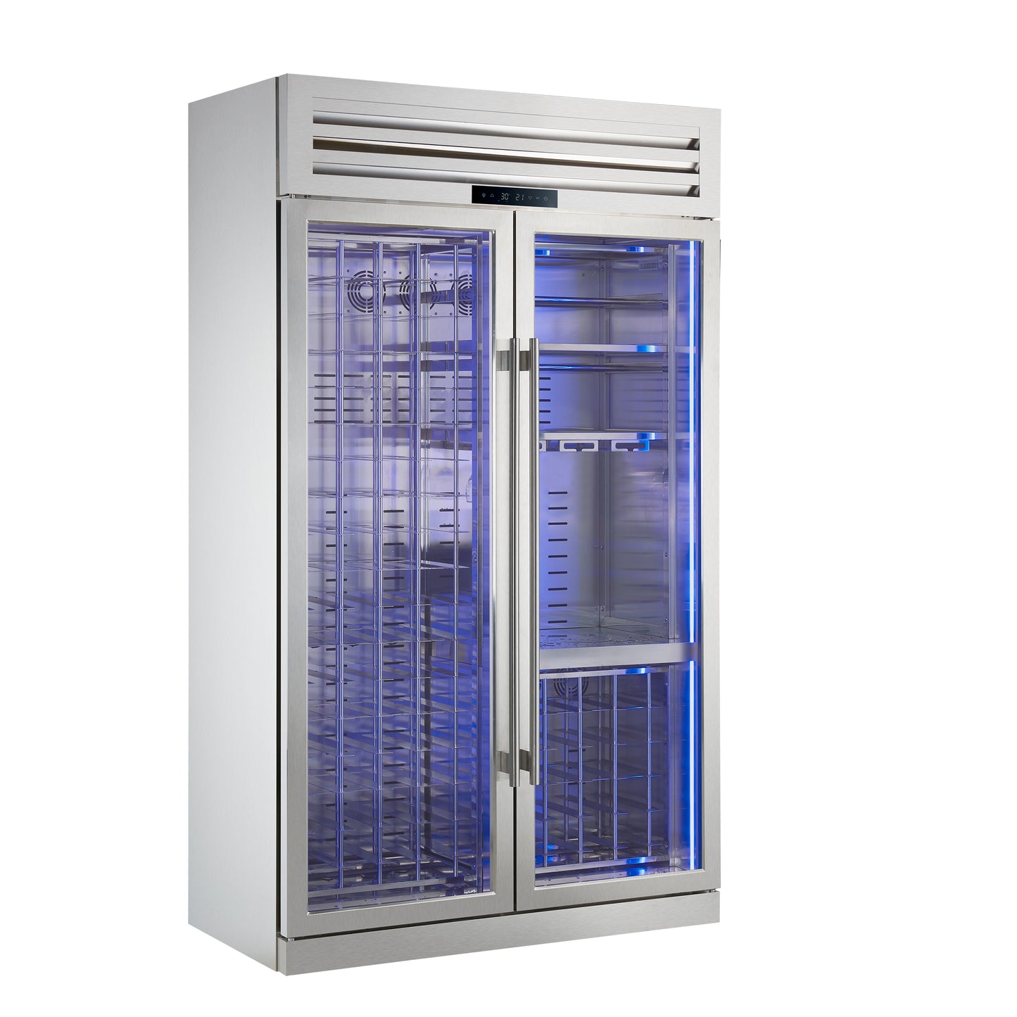 Abruzzo 48" Wine Cooler, Dual Zone, 30 cu.ft., 130 bottles, Display & Service Shelves, Stemware Racks, Rust resistant - Forno Appliances