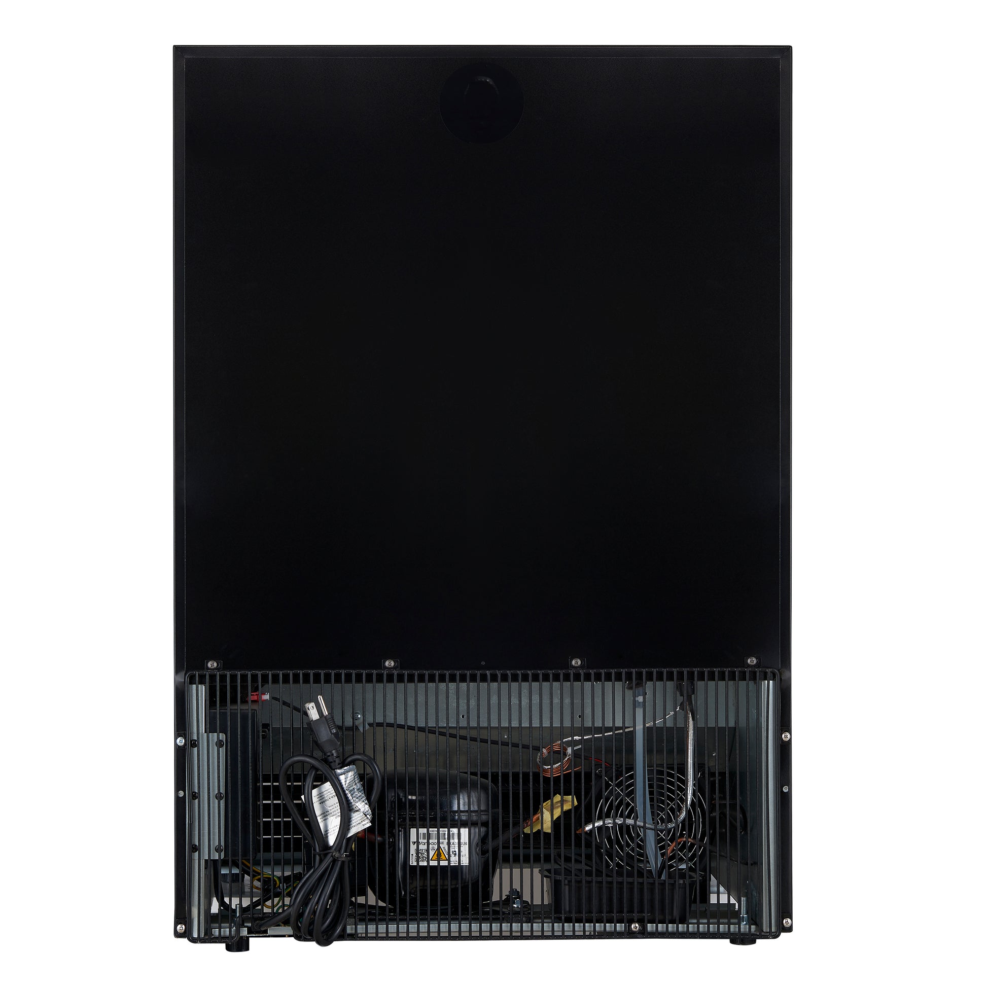 Forno Bacchino 24 Inch Wine Cooler, Black with Antique Brass Handles, with LED Lighting, Triple Glass Door, 51 Bottle Capacity, Built-In or Freestanding - Forno Appliances