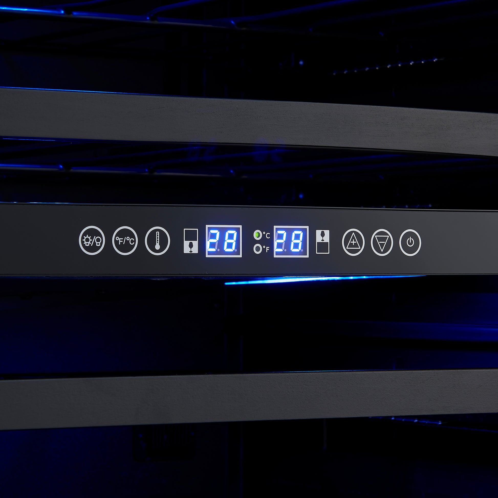 Gemello 48 Inch Side-by-Side Wine and Beverage Cooler in Black with Antique Brass Handles, French Door, 9.6 cu. ft. - Forno Appliances