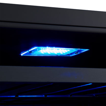 Forno Bacchino 24 Inch Wine Cooler, Stainless Steel, with LED Lighting, Triple Glass Door, 51 Bottle Capacity, Built-In or Freestanding - Forno Appliances