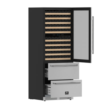 Forno Celano 30-Inch Dual Zone Wine Cooler and Beverage Cooler, 21.3 cu.ft, Stainless Steel - Forno Appliances