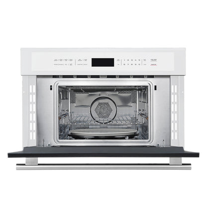 Oliena Espresso White 30 Inch 1750 Watt Compact Oven & 1000 Watt Microwave, 1.6 cu. ft. - Forno Appliances