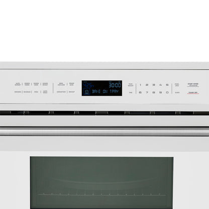 Oliena Espresso White 30 Inch 1750 Watt Compact Oven & 1000 Watt Microwave, 1.6 cu. ft. - Forno Appliances