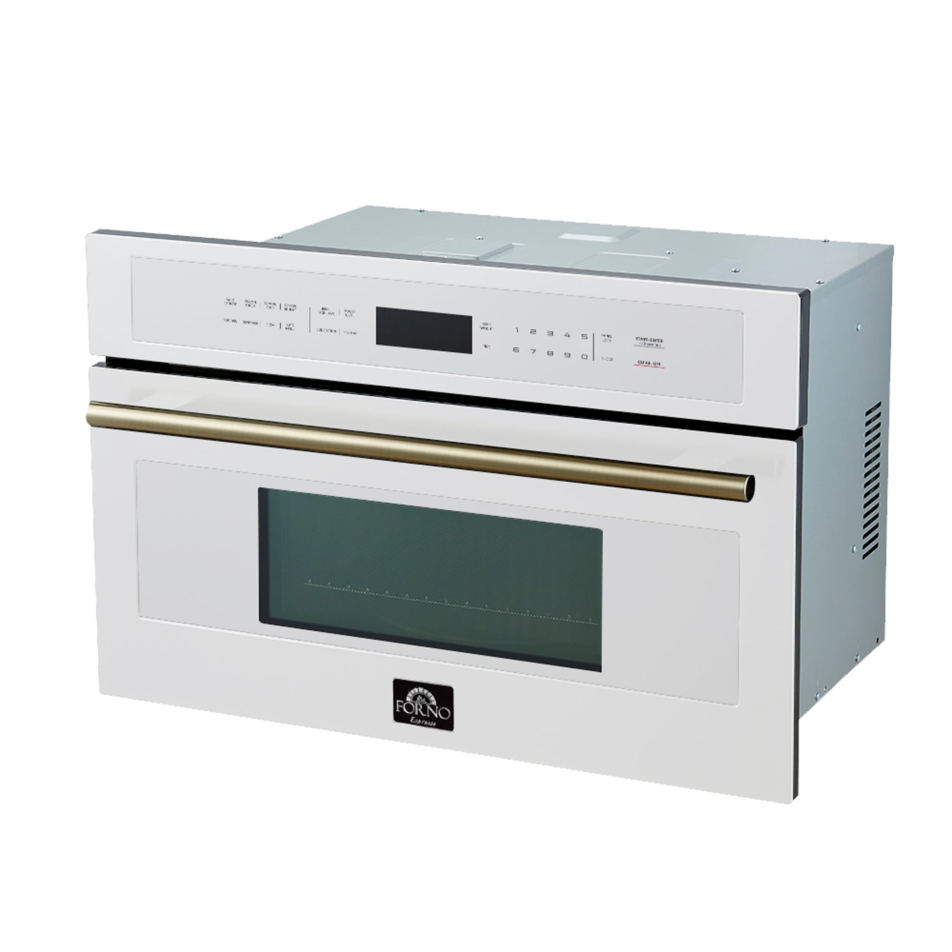 Oliena Espresso White 30 Inch 1750 Watt Compact Oven & 1000 Watt Microwave, 1.6 cu. ft. - Forno Appliances