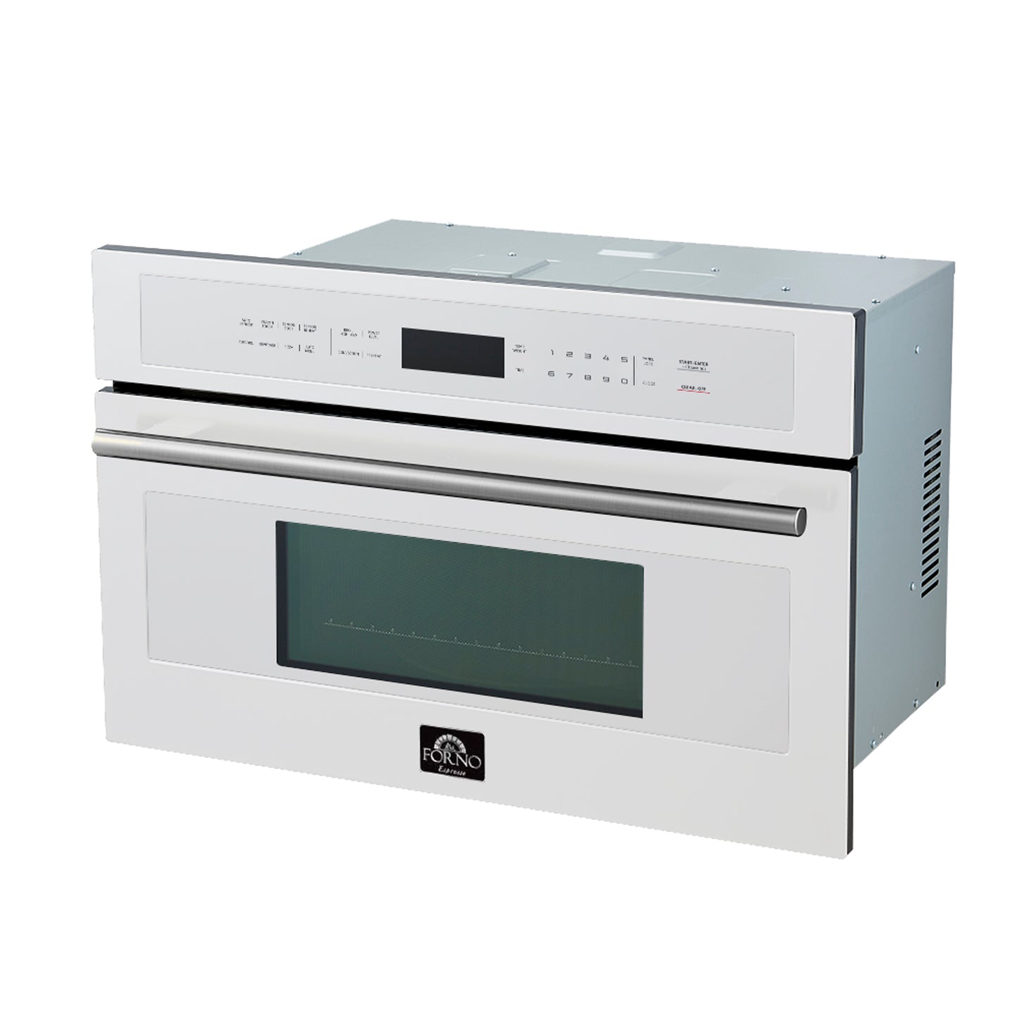 Oliena Espresso White 30 Inch 1750 Watt Compact Oven & 1000 Watt Microwave, 1.6 cu. ft. - Forno Appliances