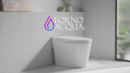 FORNO ACQUA Luxurious Smart Toilet. Includes Heated Seat, Auto Flush, Auto Lid, Powerful Flush, Ideal for Powder Rooms.
